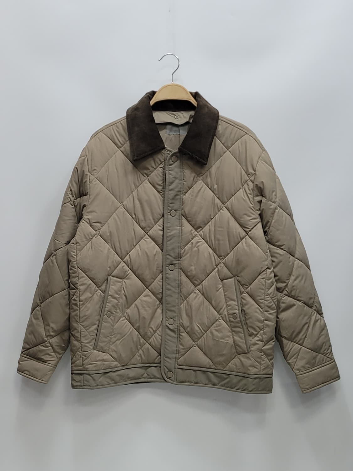 프로젝트엠 디테쳐블 코듀로이 카라 퀼팅 점퍼 / 남 100 진베이지 상품이미지1