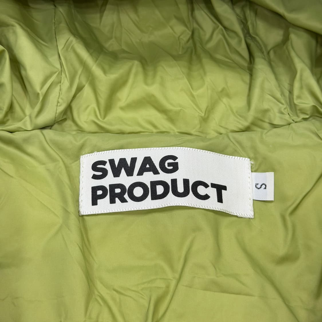 왓츠더유즈 경량패딩 자켓 카키 라임 M 상품이미지6