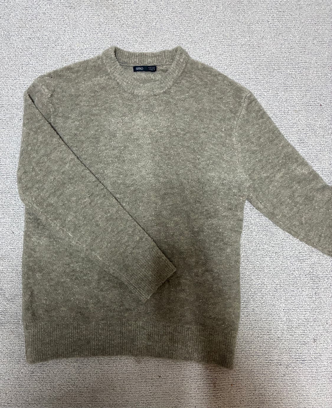 스파오(SPAO) 남성 라운드넥 포근 니트 M 상품이미지1