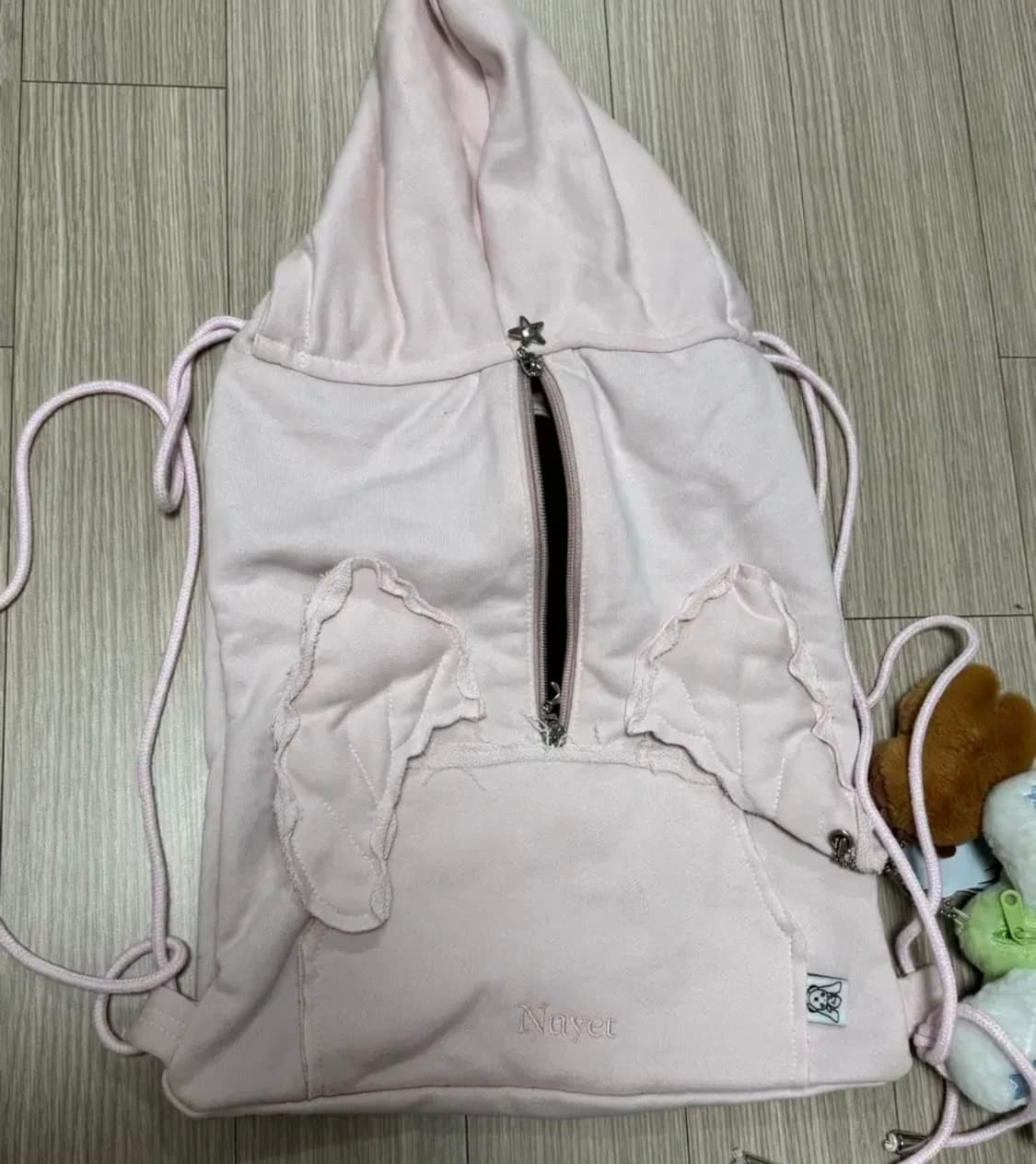 Nuyet 누엣 엔젤윙 짐색 백팩 핑크 상품이미지2