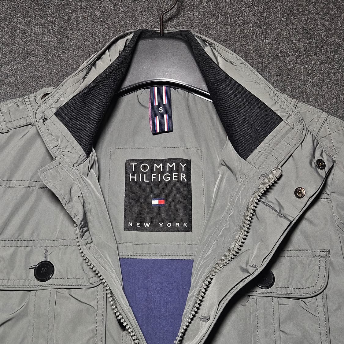 타미힐피거 포켓 야상 자켓 S 회색 상품이미지3