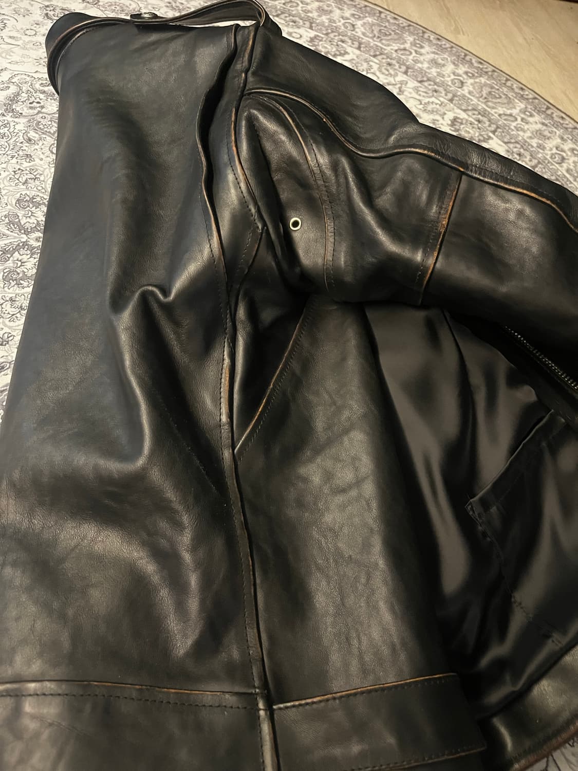 알써틴 r13 빈티지 워싱 라이더 상품이미지8