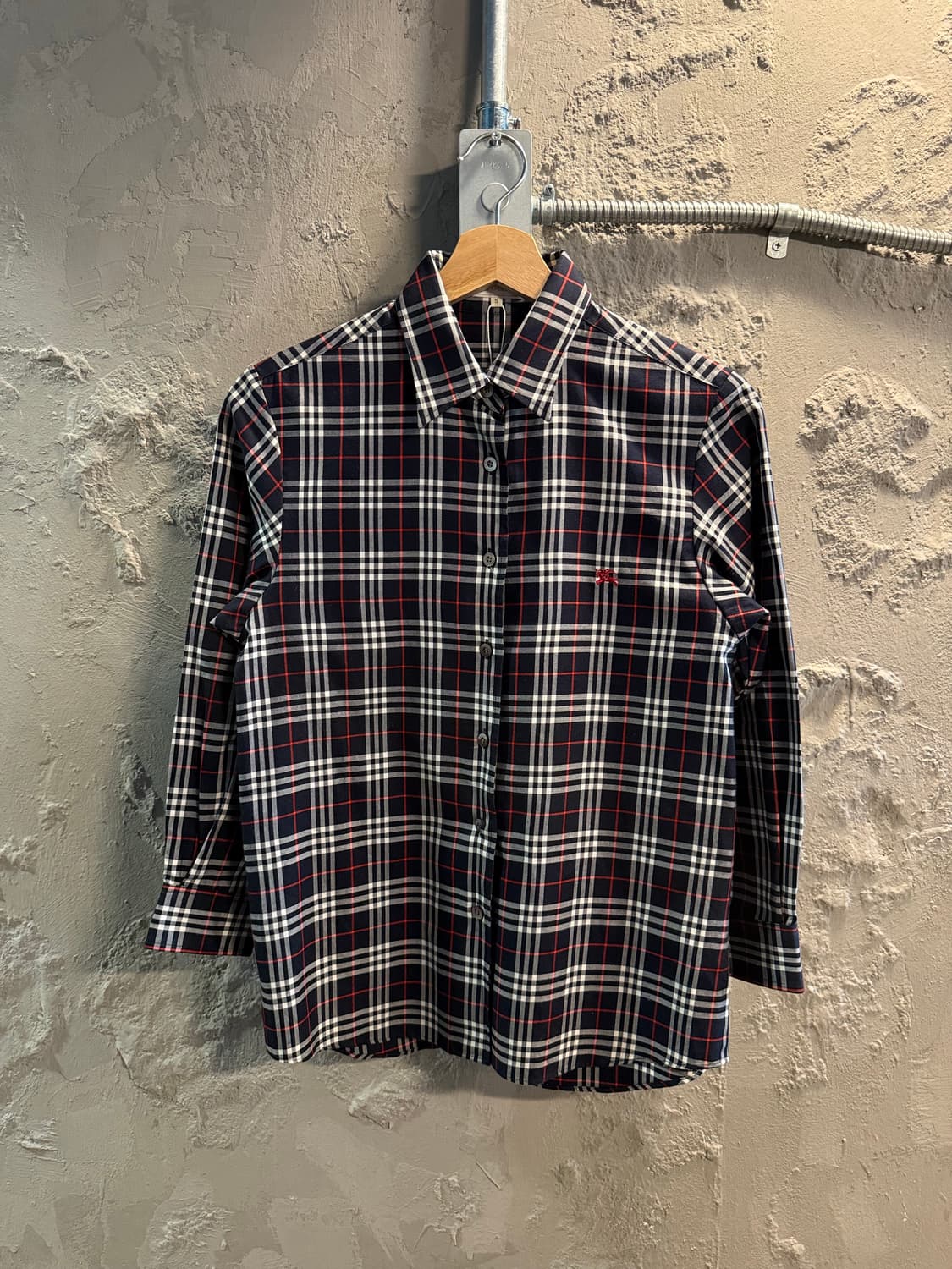 S 버버리 BURBERRY 노바체크 셔츠 네이비 상품이미지1