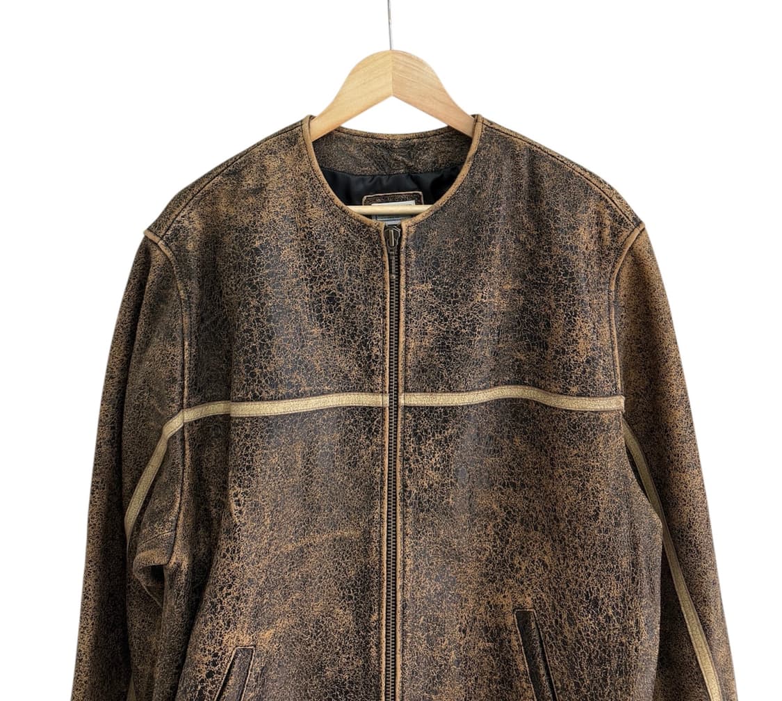 게스 USA 크레클 레더 자켓 상품이미지3