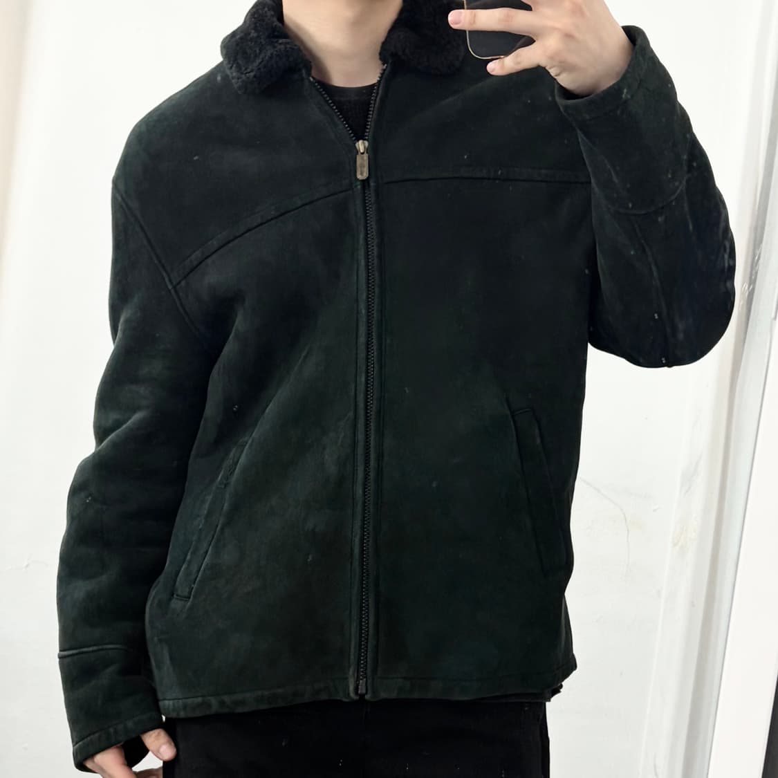 입생로랑 양털 양가죽 스웨이드 무스탕 자켓 상품이미지1