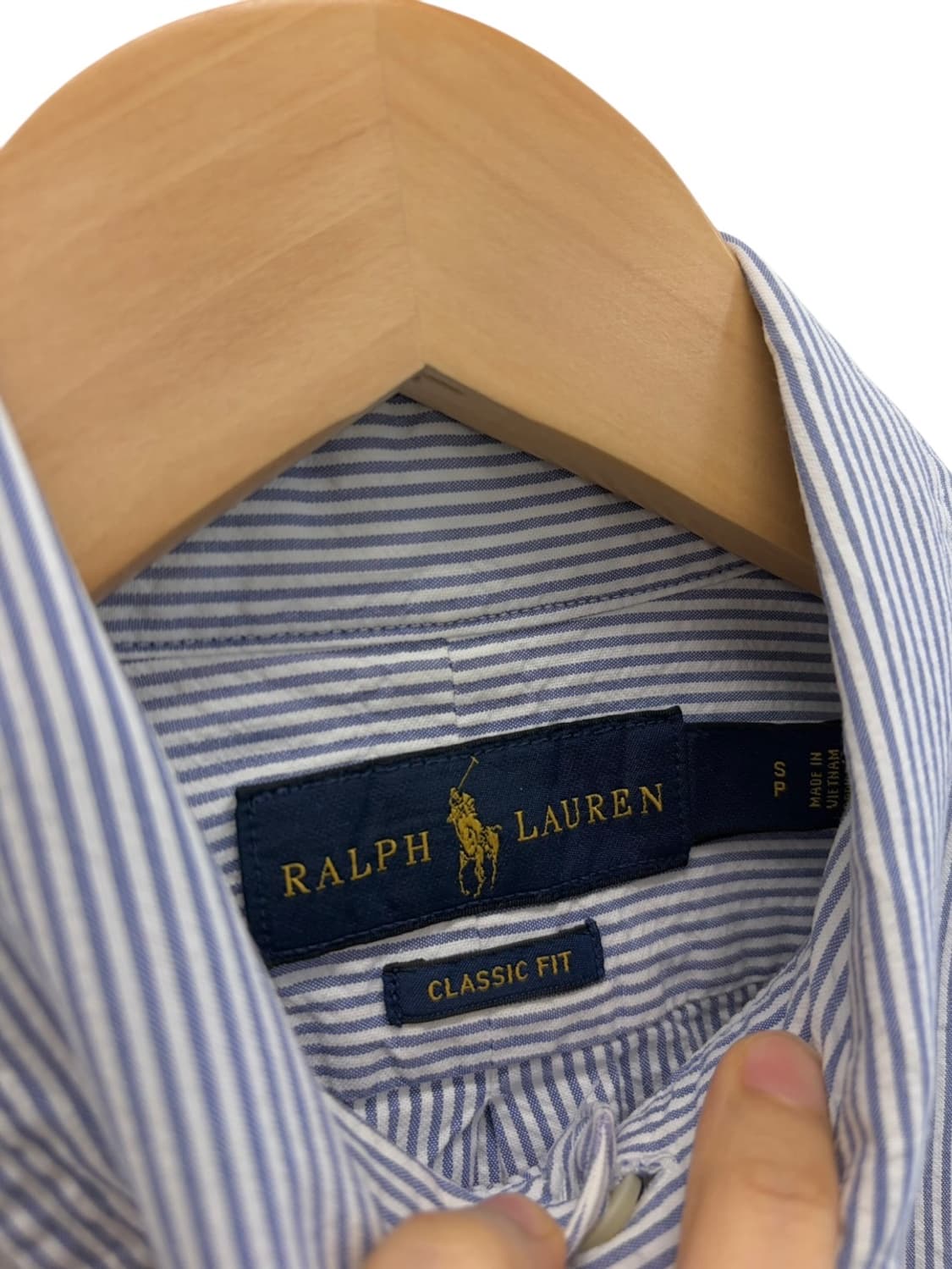 폴로 스트라이프 셔츠 화이트&스카이블루 (S) 상품이미지8