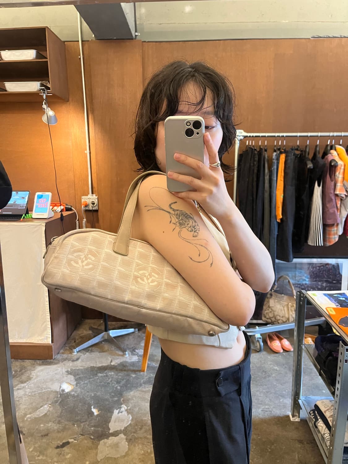 샤넬 트레블라인 바게트백 핑크 상품이미지10