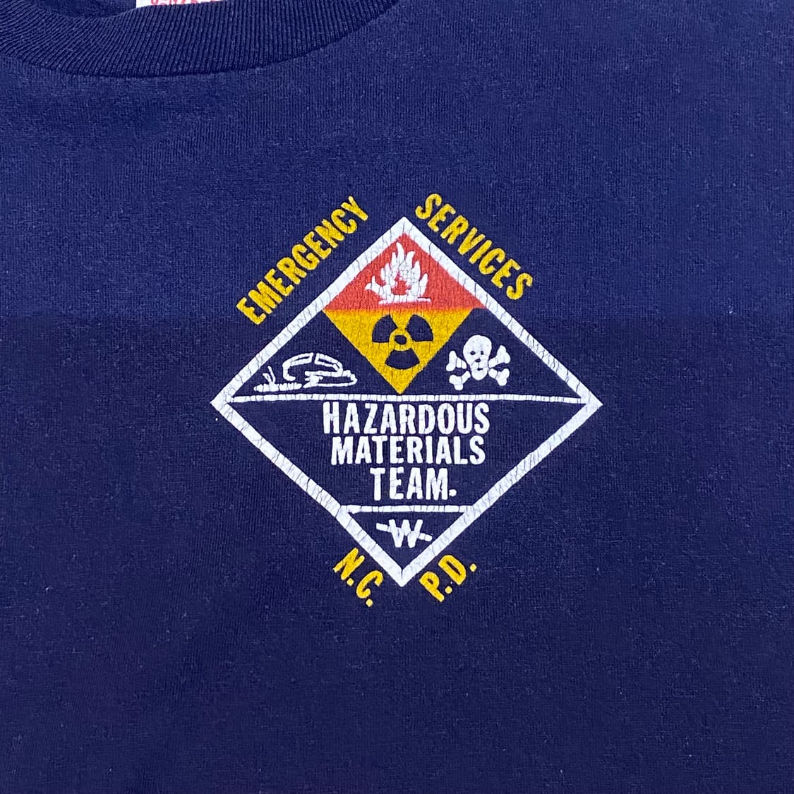 레어) 00s 미국 빈티지 싱글스티치 이멀젼시 프린팅 반팔티 상품이미지3