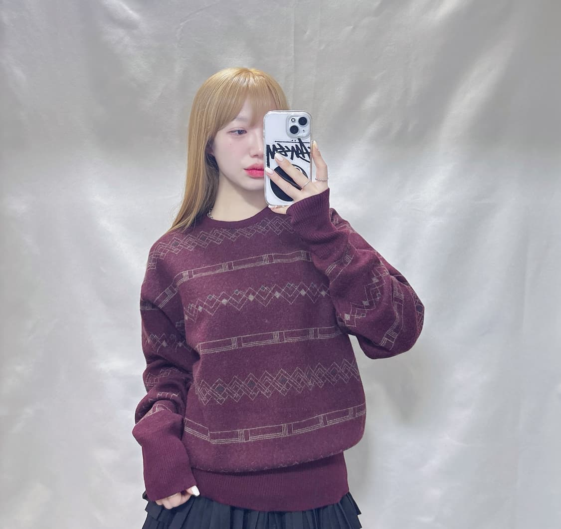 폴로 랄프로렌 에스닉패턴 라운드 니트  상품이미지1