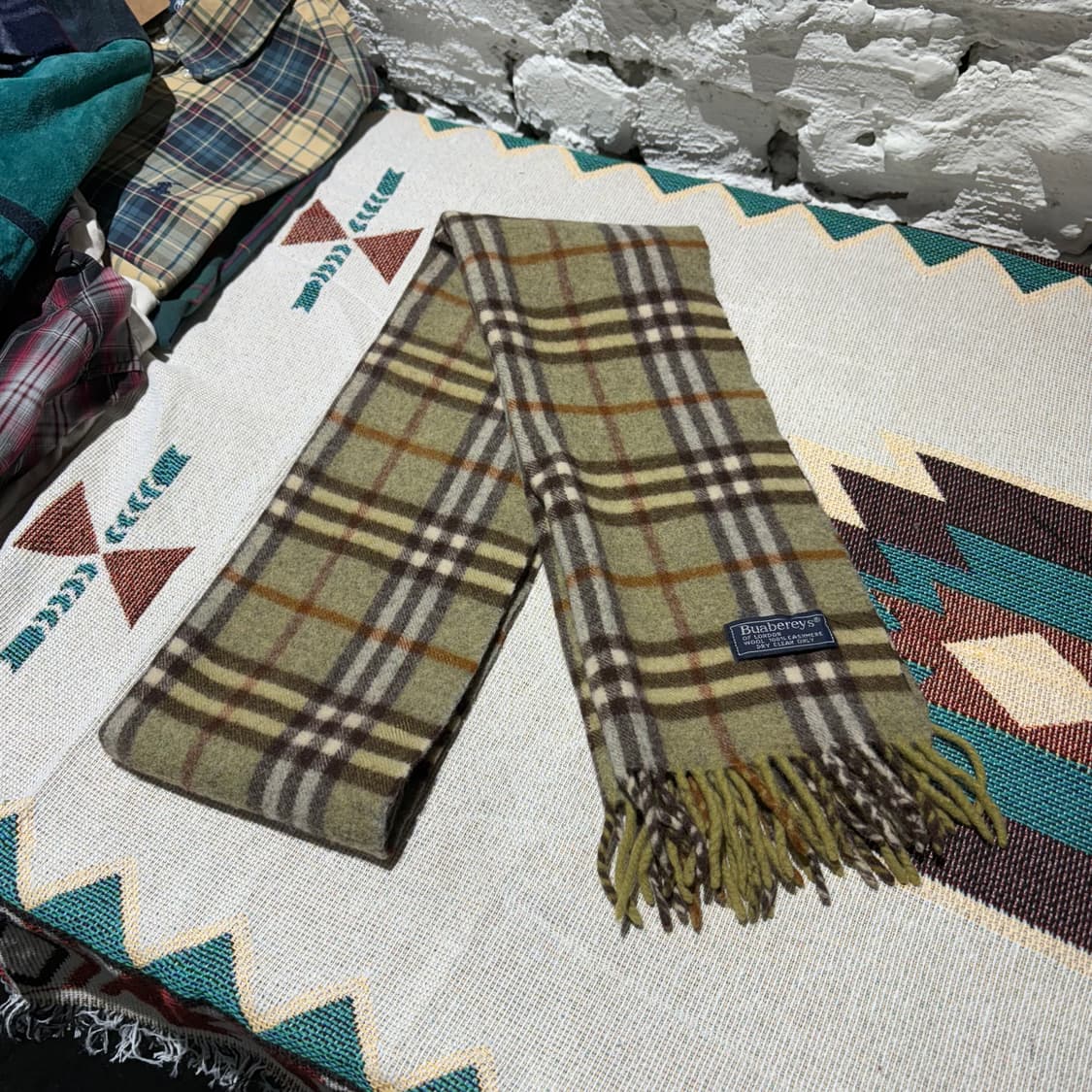 버버리 빈티지 채크패턴 머플러 상품이미지1