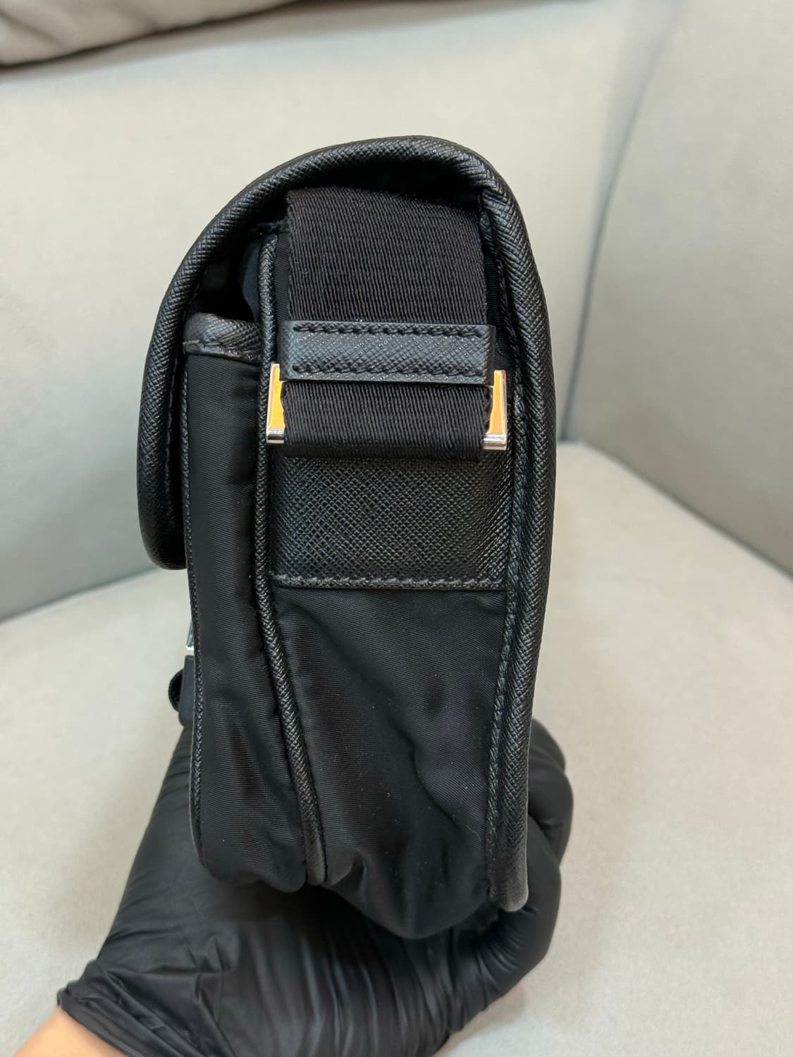 프라다 리나일론 사피아노 레더 숄더백  상품이미지5