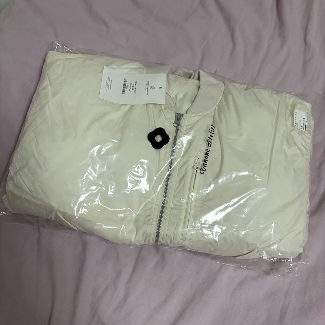 반원아틀리에 오버핏 항공 점퍼 패딩 ma-1 크림 새상품 상품이미지8