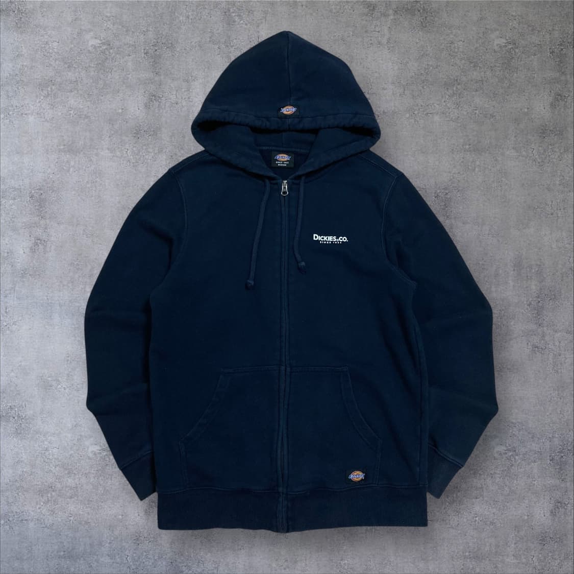 디키즈 스몰 로고 네이비 미니멀 후드 집업 상품이미지1