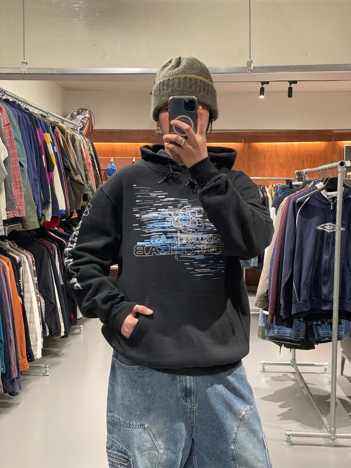 러셀 프린팅 후드 티셔츠    상품이미지5