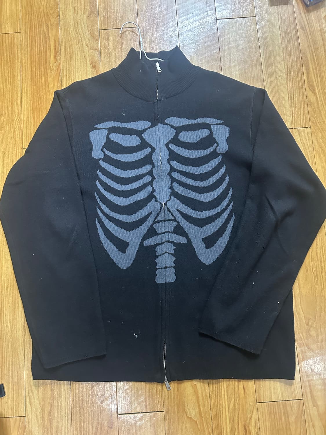 비슬로우 퍼플 니트집업 상품이미지1