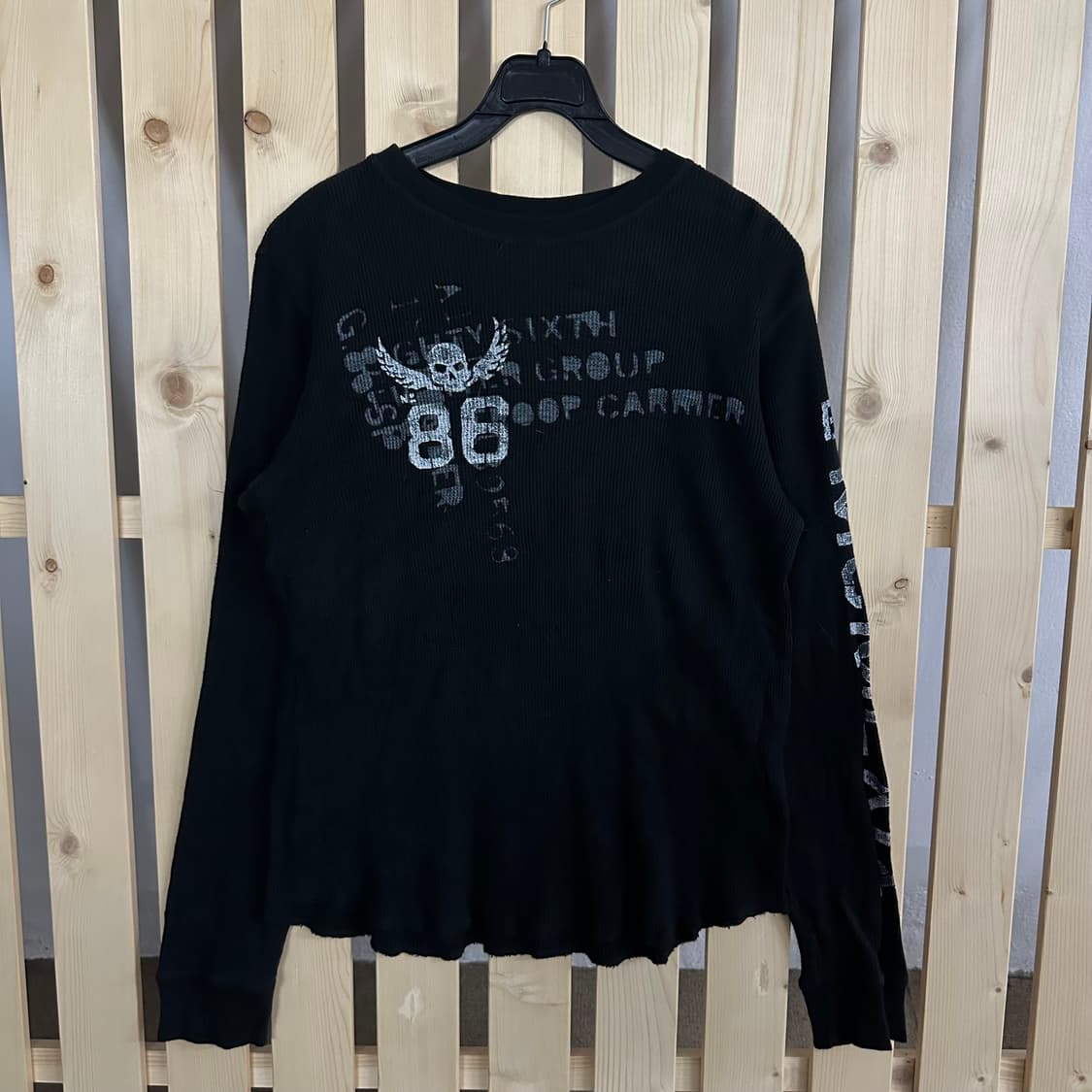 (M) GAP 갭 스컬 블랙 롱슬리브 티셔츠 상품이미지1