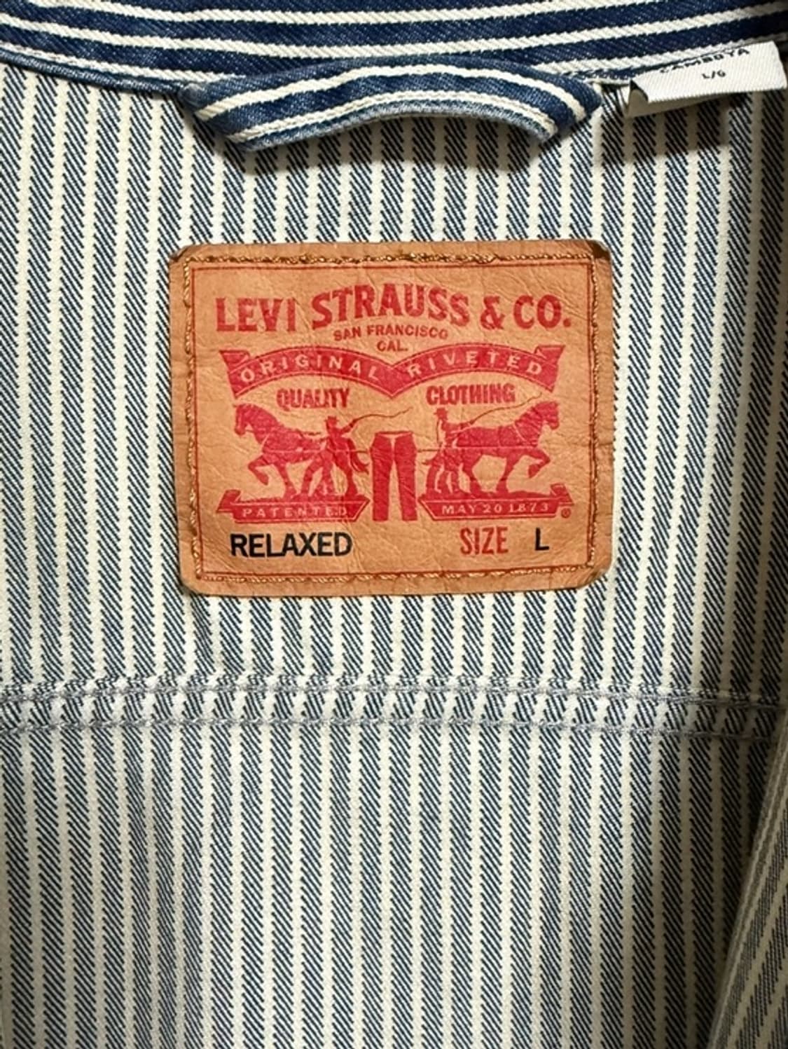 리바이스 워크웨어 선라이즈 트러커자켓 판매합니다. [스트라이프/L] 상품이미지3