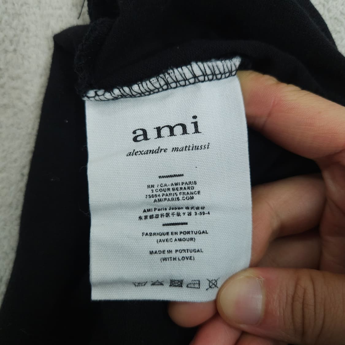 아미 하트 로고 자수 티셔츠 XL 블랙 상품이미지6