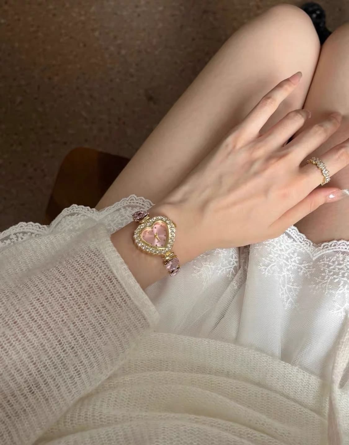 핑크 하트 쥬얼리 시계 ✨ 상품이미지4