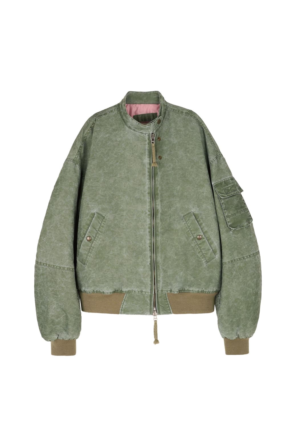 [L] 이티씨이 워시드 크롭 봄버 상품이미지1