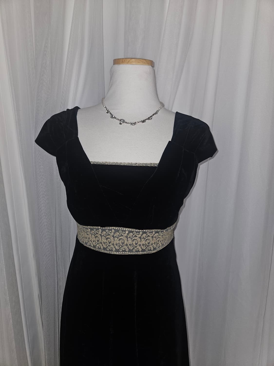 dear princess tiara 빈티지 레이스 블랙 벨벳 드레스 상품이미지2