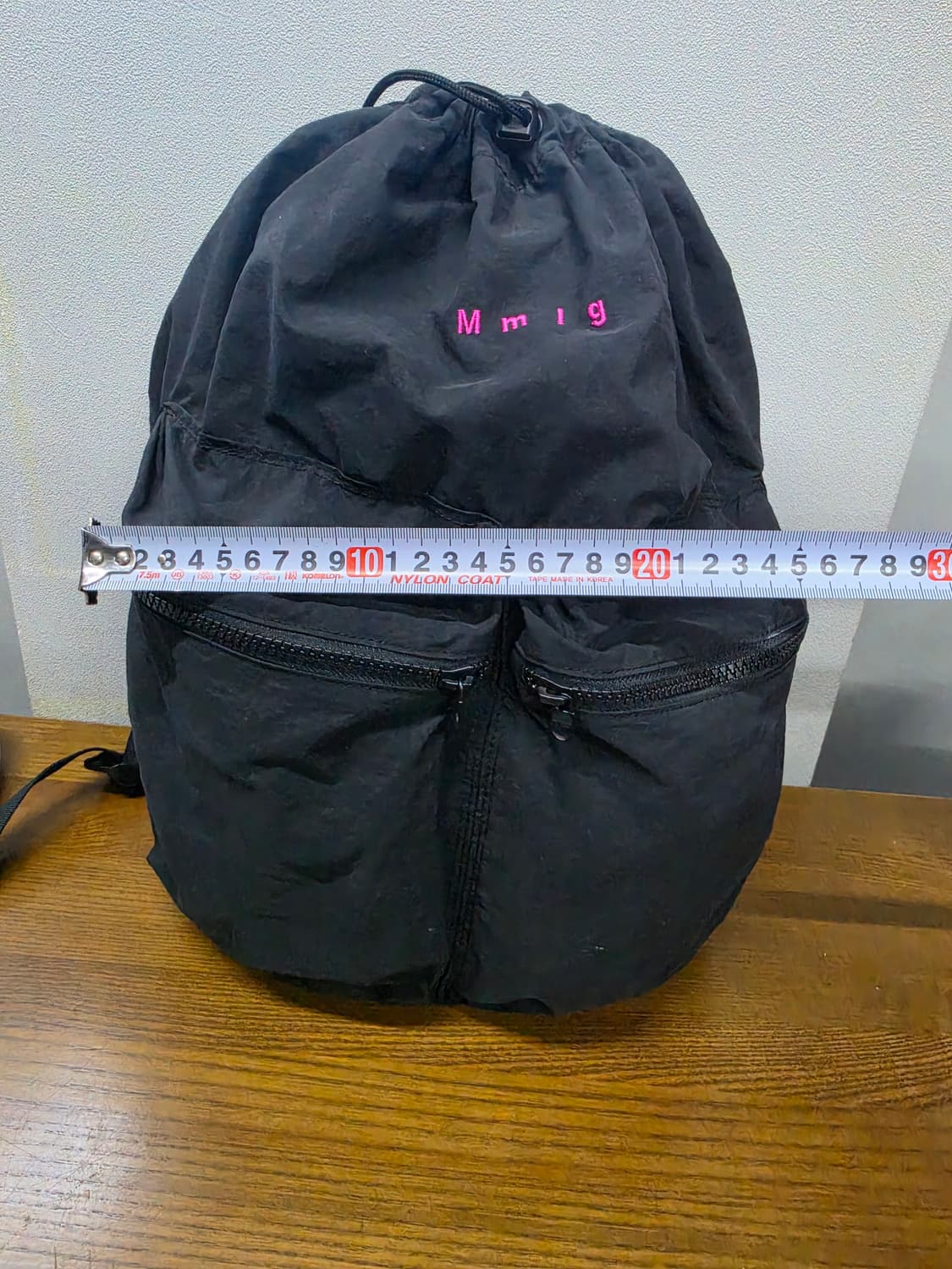 MMLG 블랙 드로우스트링 백팩 상품이미지3