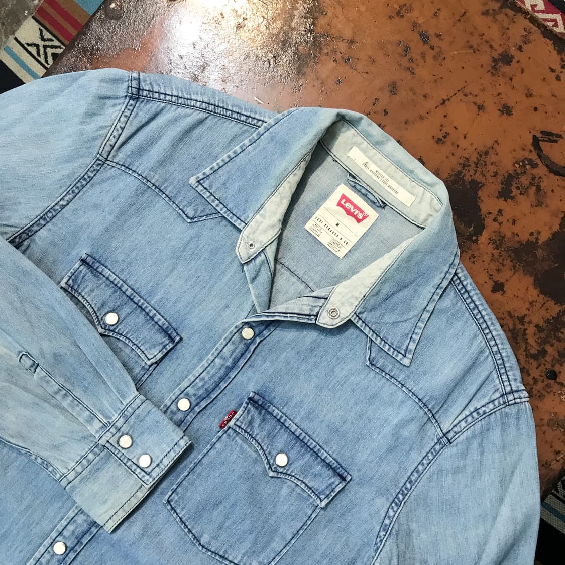 리바이스 중청 데님 웨스턴 셔츠 남성 102 여성 루즈핏  상품이미지3