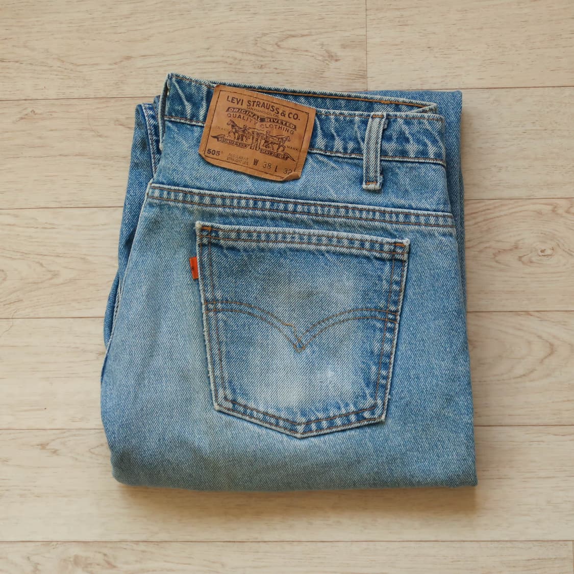 빈티지 리바이스 505 오렌지 블랭크 탭 상품이미지1