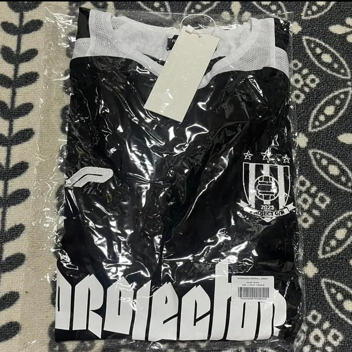 프로젝트 G/R 오버사이즈 풋볼 저지 블랙 상품이미지3