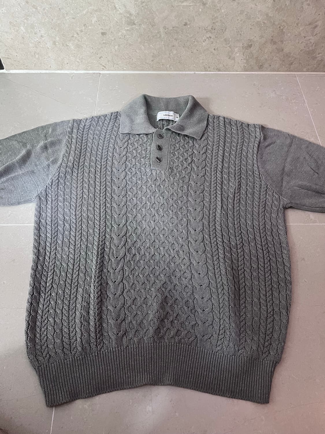 [2] 웨이비니스 더블 텍스처 카라 니트 상품이미지2