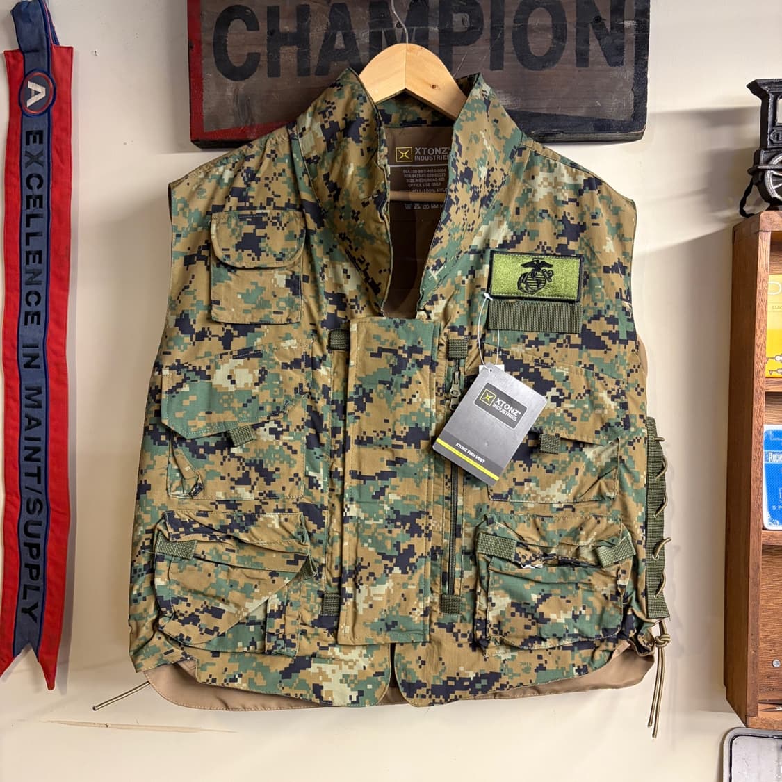 엑스톤즈 USMC MARPAT 택티컬 베스트 새상품 사이즈 선택 상품이미지1