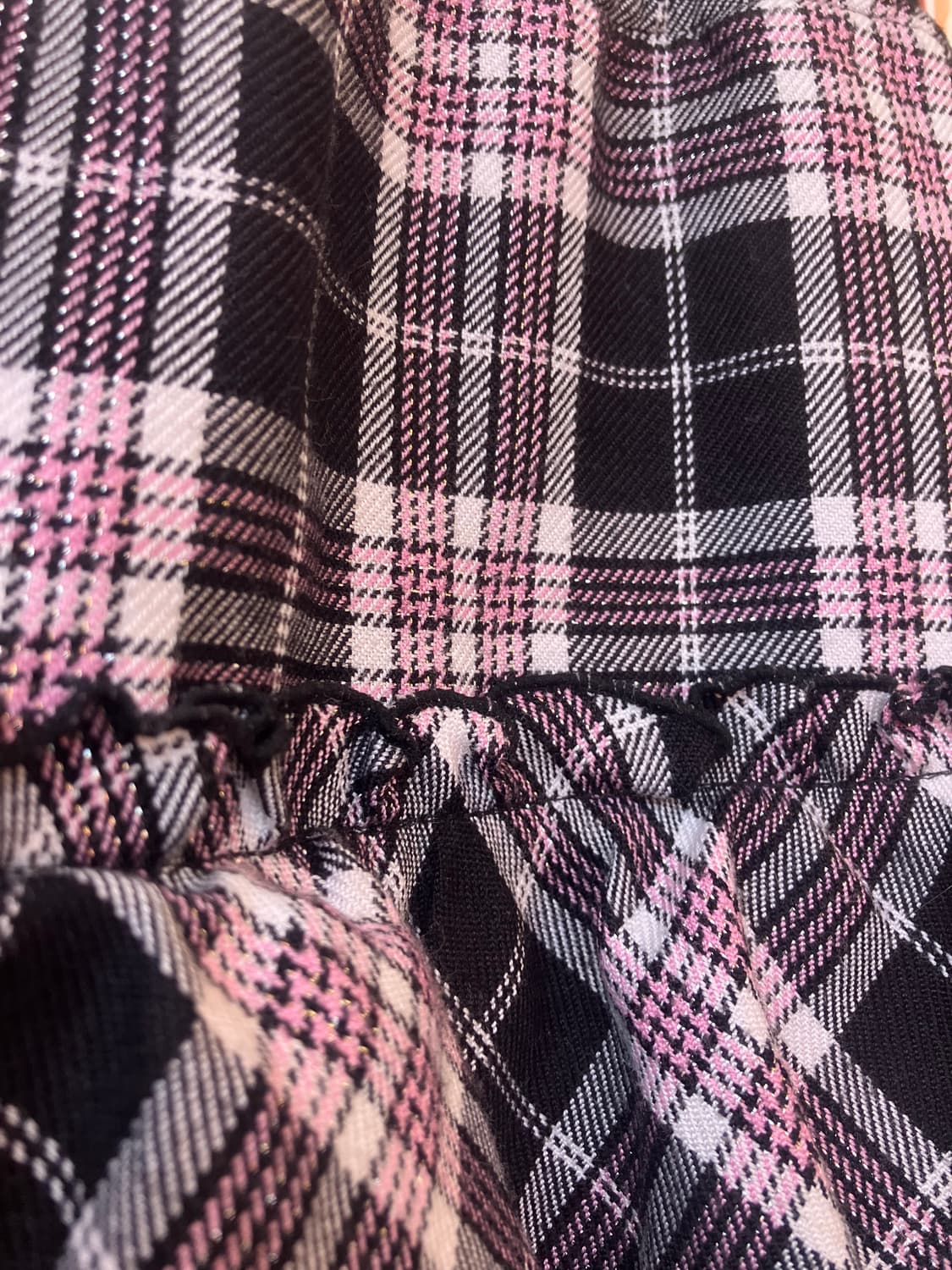 jpn 블랙핑크 체크 미니 스커트 상품이미지3