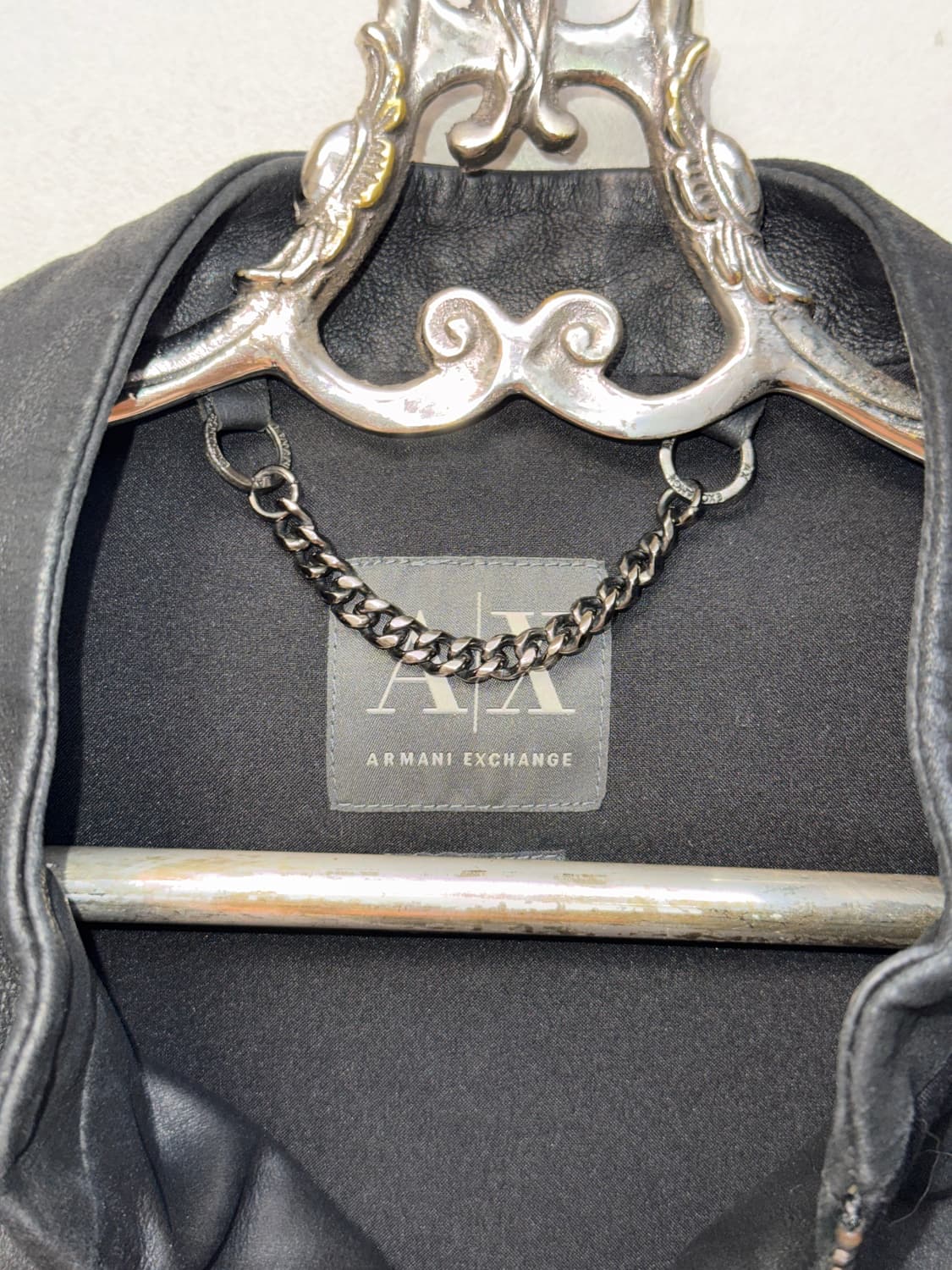 Armani Exchange black goat skin zipup 상품이미지5