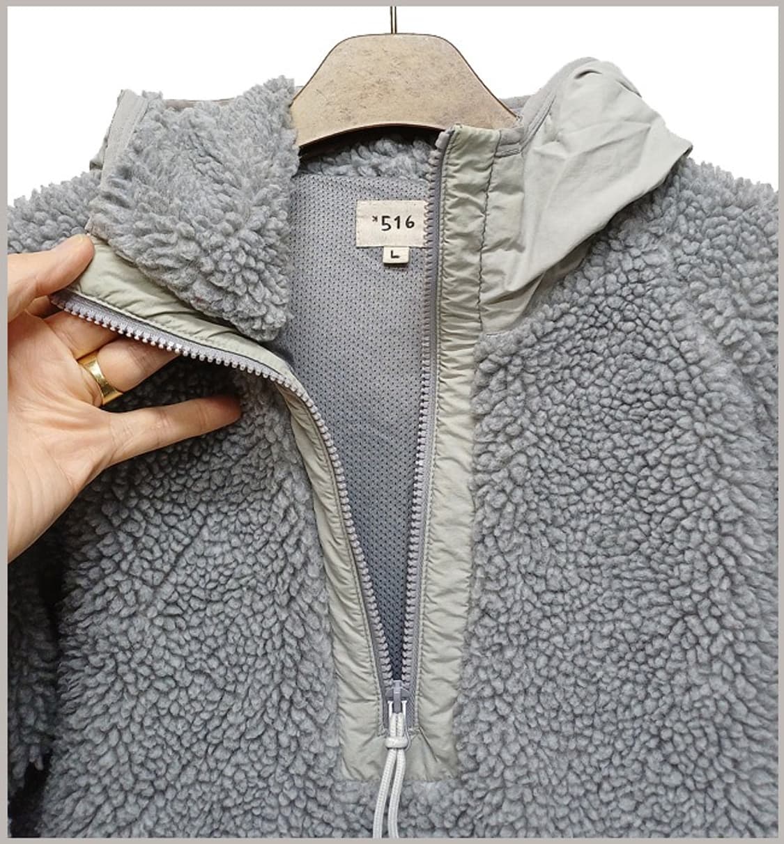 516 정품 후드 플리스 아노락 100 K-85 상품이미지3