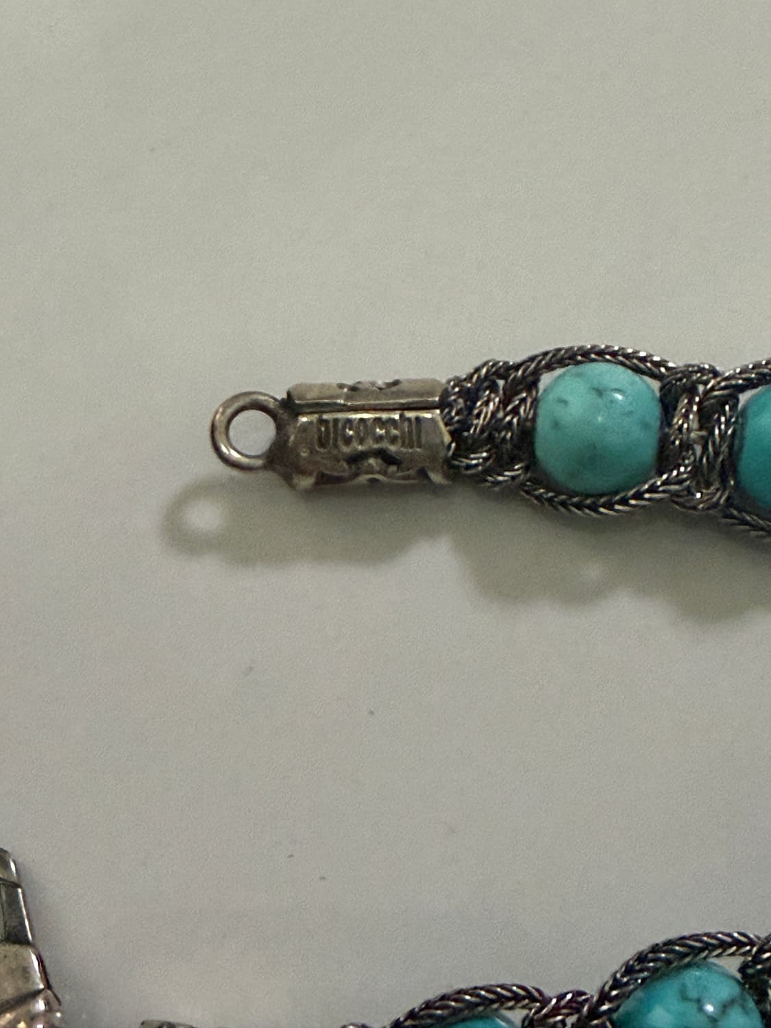 에마누엘레 비코치 실버 & 블루 비즈 팔찌 상품이미지3