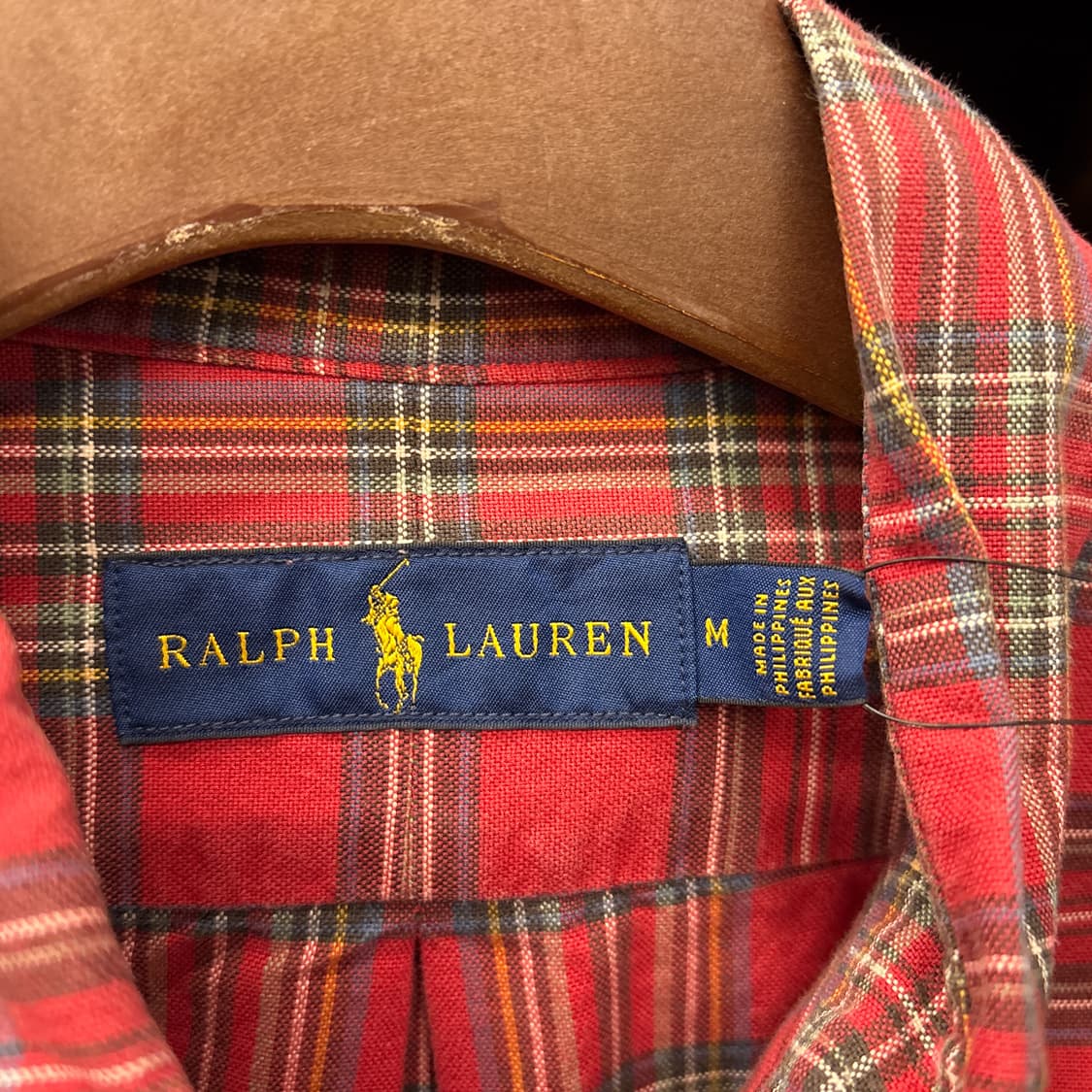 신형라벨 폴로 랄프로렌 레드 타탄체크 버튼다운 셔츠 N751 상품이미지6