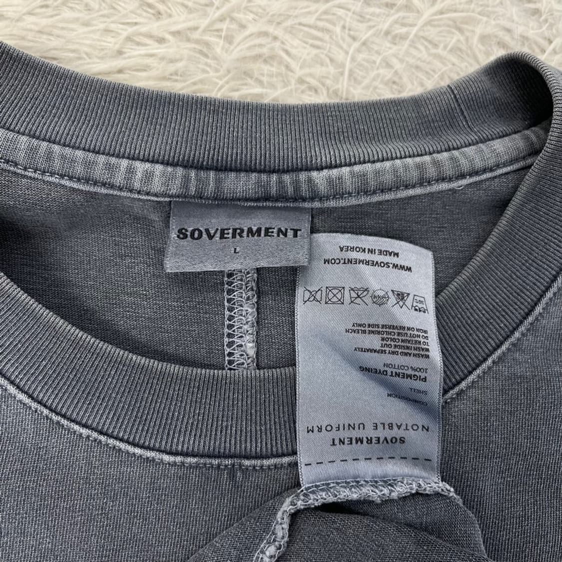 소버먼트 빈티지 무지 반팔 티셔츠/#3949 상품이미지7