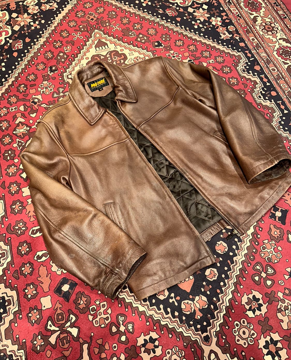 ( L ) 워크웨어 아메카지 스포츠가죽 가죽자켓 아메카지 밀리터리 상품이미지5