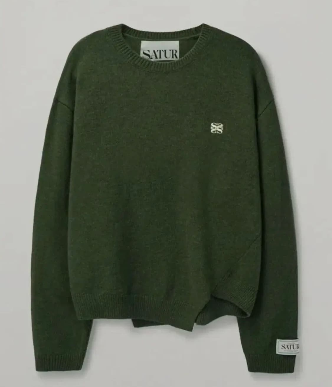 세터 언발란스 캐시미어 블렌드 니트 올리브 카키 (xl) 상품이미지1