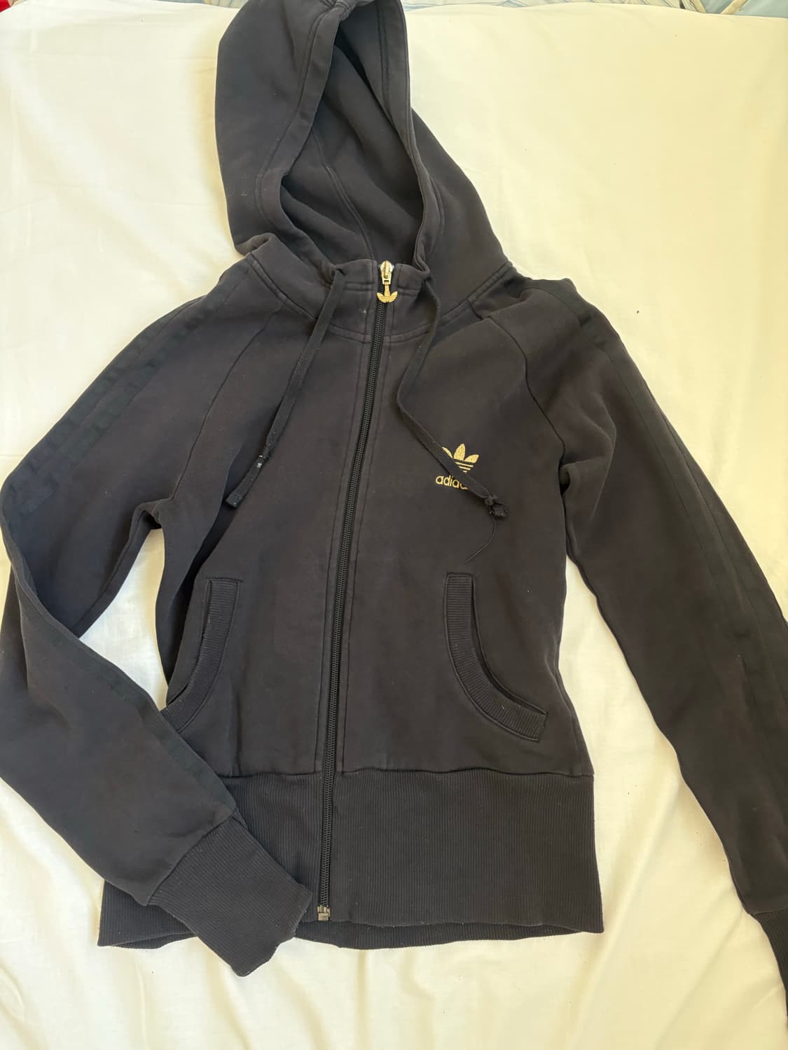 빈티지 아디다스 디테일 차콜 후드집업 상품이미지3