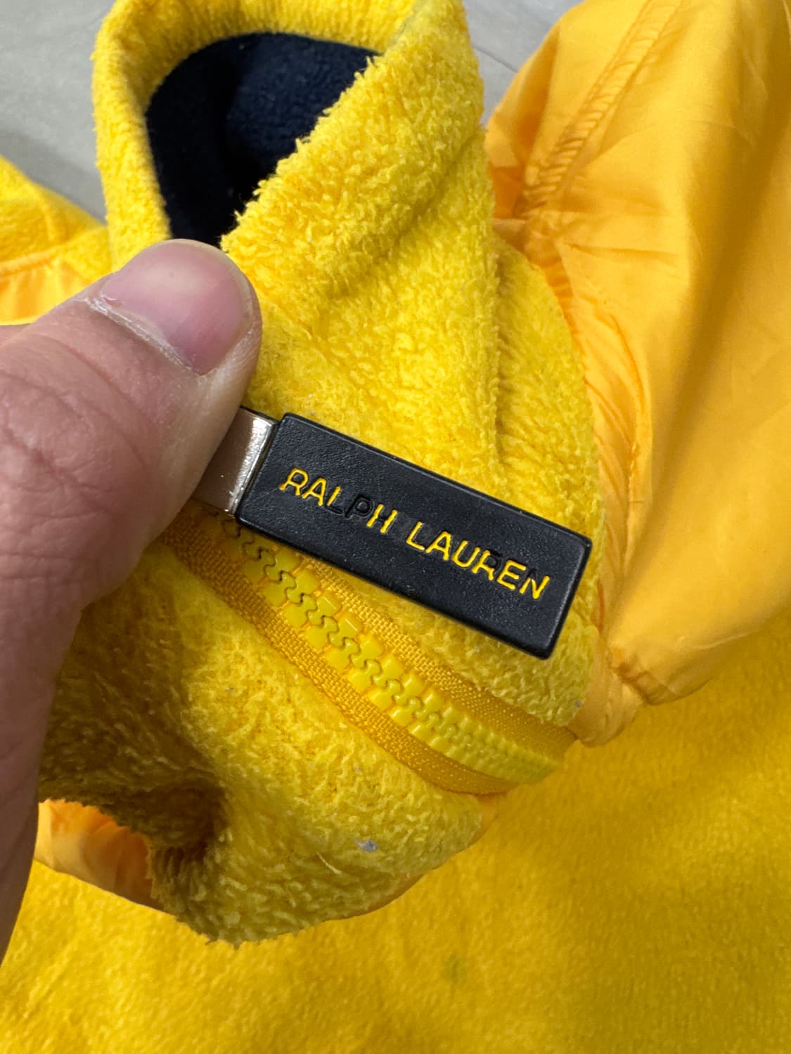 폴로 옐로우 반집업 XL 상품이미지6