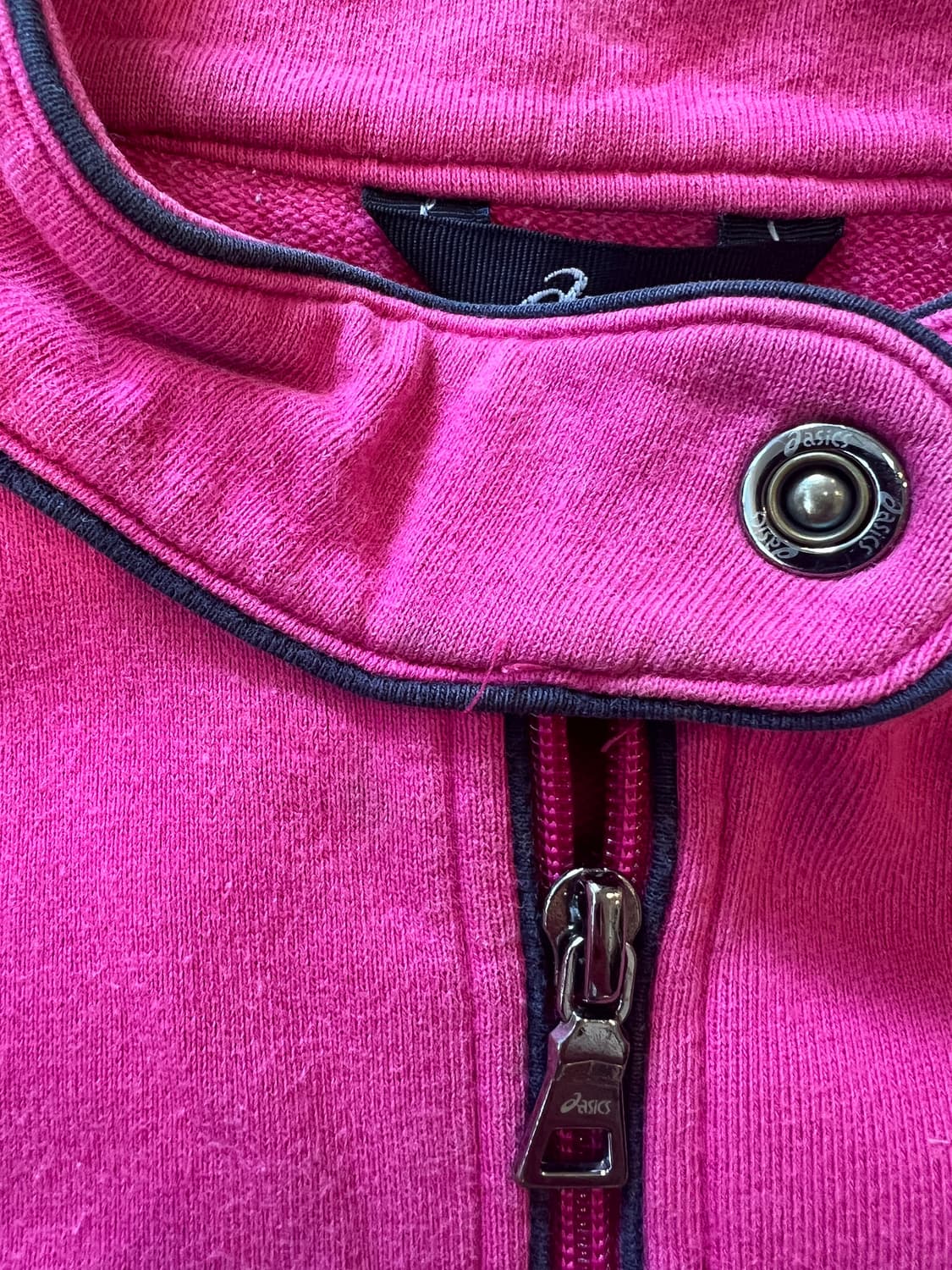 Asics 로고 딥 핑크 집업 상품이미지8