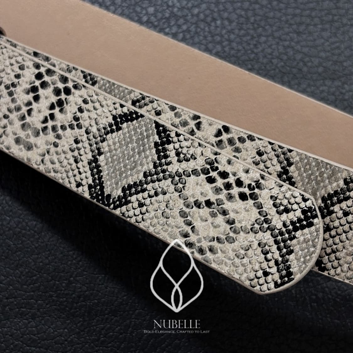 🌗 Python snake belt / 뱀피 스네이크 가죽 벨트 상품이미지5
