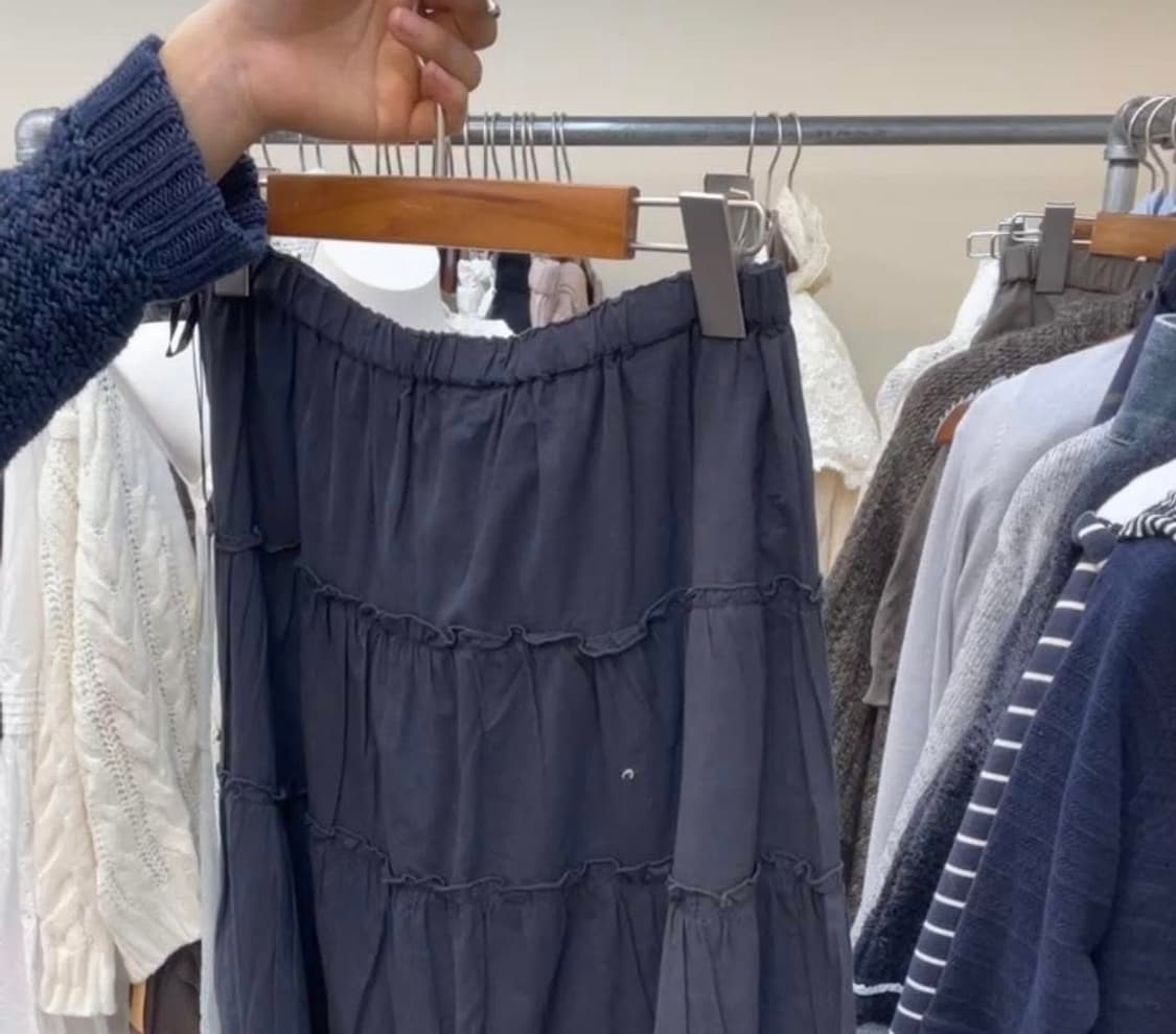 뮤트탑 네이비스커트 단품 상품이미지2