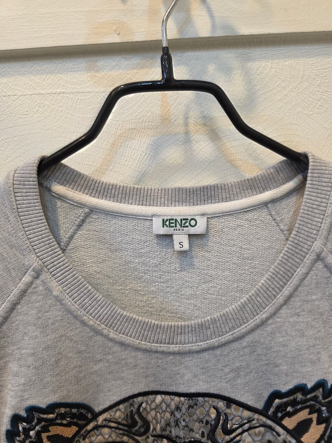 KENZO 겐조 그레이타이거 자수 맨투맨 S 상품이미지4