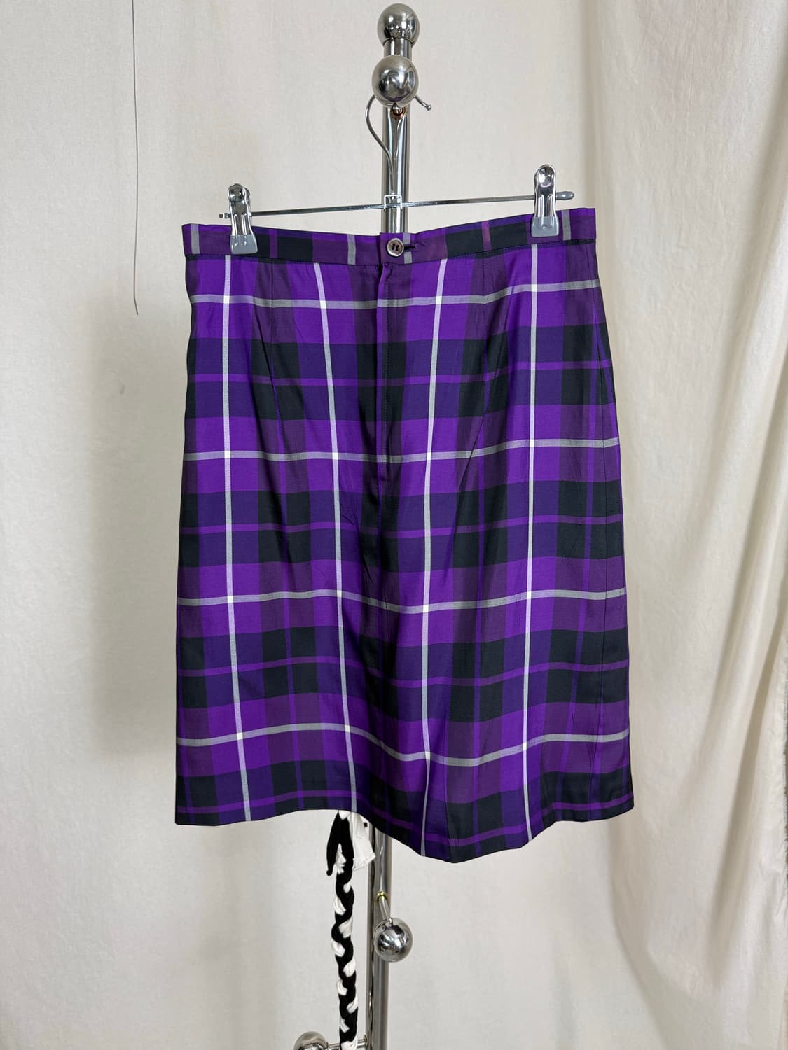 Zucca 체크 실크 스커트 상품이미지6