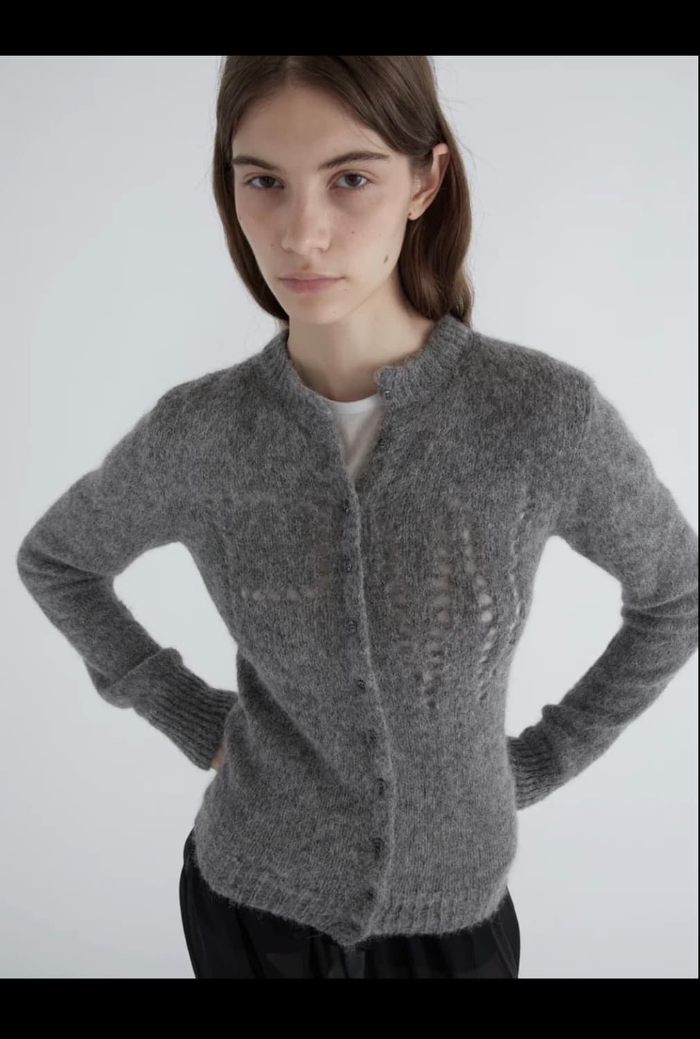 (XS,S,M) 팔로마울 도브 컷아웃 가디건 25FW 상품이미지2