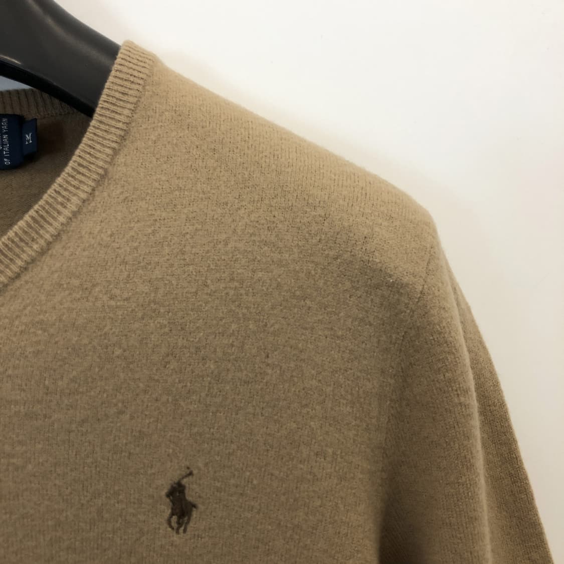 폴로 랄프로렌 메리노울 100% 브이넥니트 M 상품이미지2
