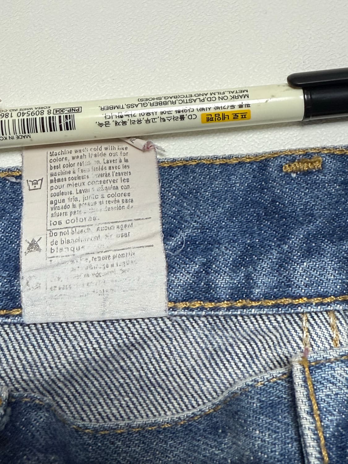 칼하트 중청 데님 팬츠 38x32 상품이미지5