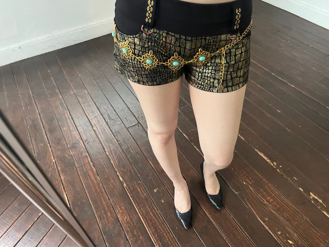 골드 밴딩 숏 팬츠 상품이미지3